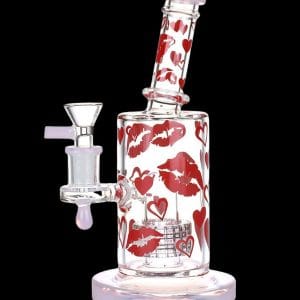 Lipstick Kiss Glass Water Pipe