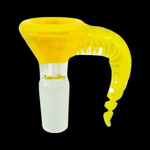 Lucky Goat Yellow Swirl Horn Bong Bowl