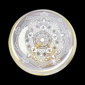 Mandala Secret Iridescent Etched Water Pipe