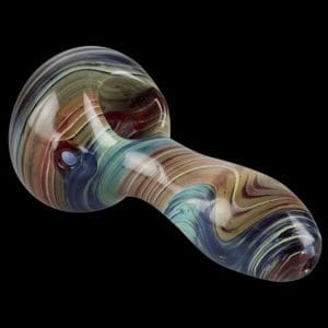 Marble Colored Glass Spoon Pipe