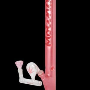 Molino Glass Feline Pink Glass Bong with Pink Pre-Cooler Set