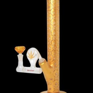 Molino Glass Gold Fashion Bong with Gold Pre-Cooler Set