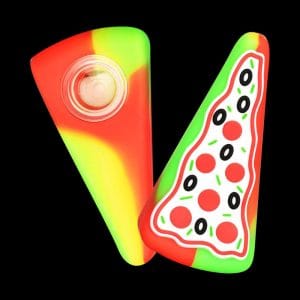 Pizza Slice Silicone Hand Pipe with Glass Bowl