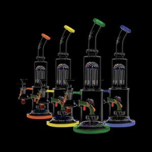 Pulsar ""Gilded Glass Tree"" Bee Themed Tree Perc Water Pipe