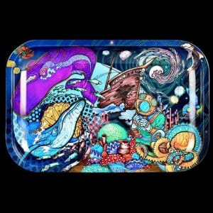 Pulsar Metal Rolling Tray | Psychedelic Ocean