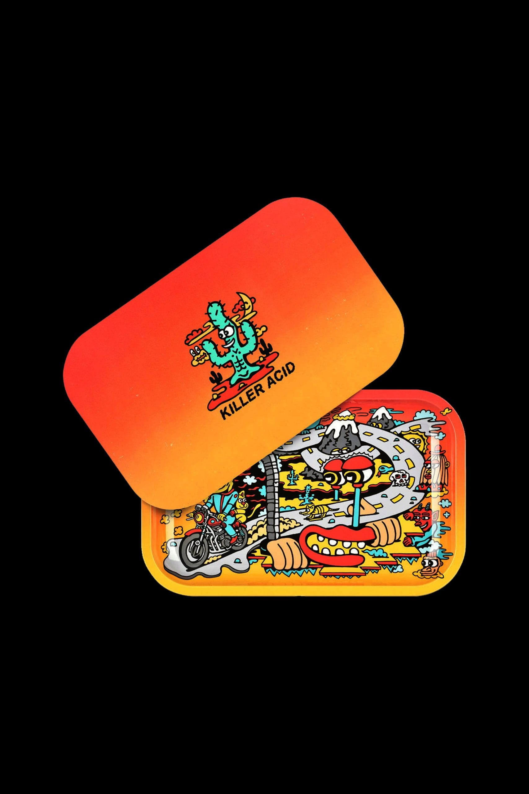 Pulsar Metal Rolling Tray with Lid - Road Trip