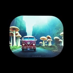 Pulsar Mini Magnetic Rolling Tray Lid - Camper Van Shroom Trip