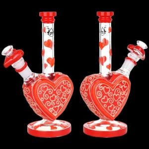 Pulsar Victorian Valentines Day Glow in the Dark Water Pipe