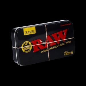 RAW Black Metal Tin Storage Box
