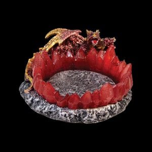 Red Two Headed Dragon Crystals Ashtray
