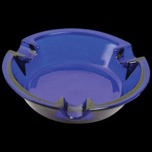 Round Blue Glass Ashtray