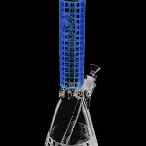 Sandblasted Hemp Leaf Water Pipe