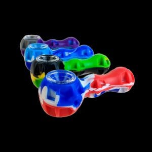 Silicone Hand Pipe With Metal Poker