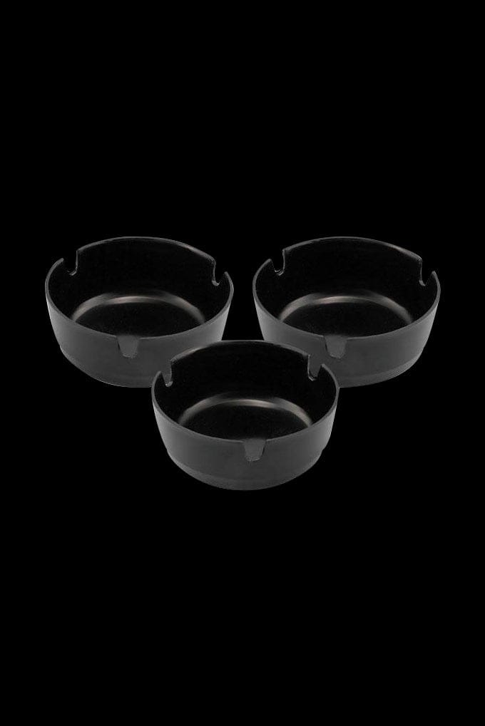 Small Plastic Ashtrays - 3 Pack