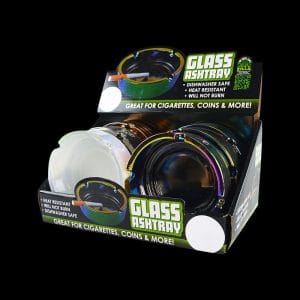 Smokezilla Oil Slick Glass Ashtray - 6 Pack