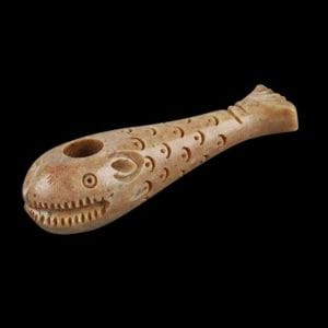 Stone Carved Whale Hand Pipe