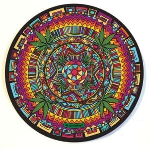 Stonerdays Round Dab Mats - Aztec Pattern
