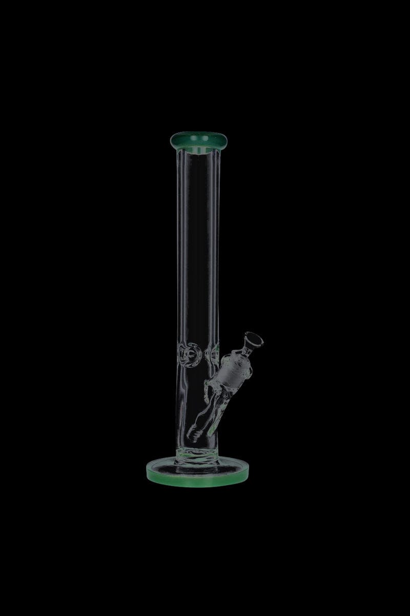 Straight Tube Glass Ice Bong with Colored Accents