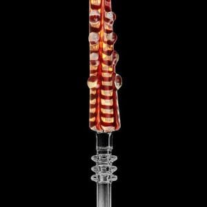 Striped Glass Dab Straw