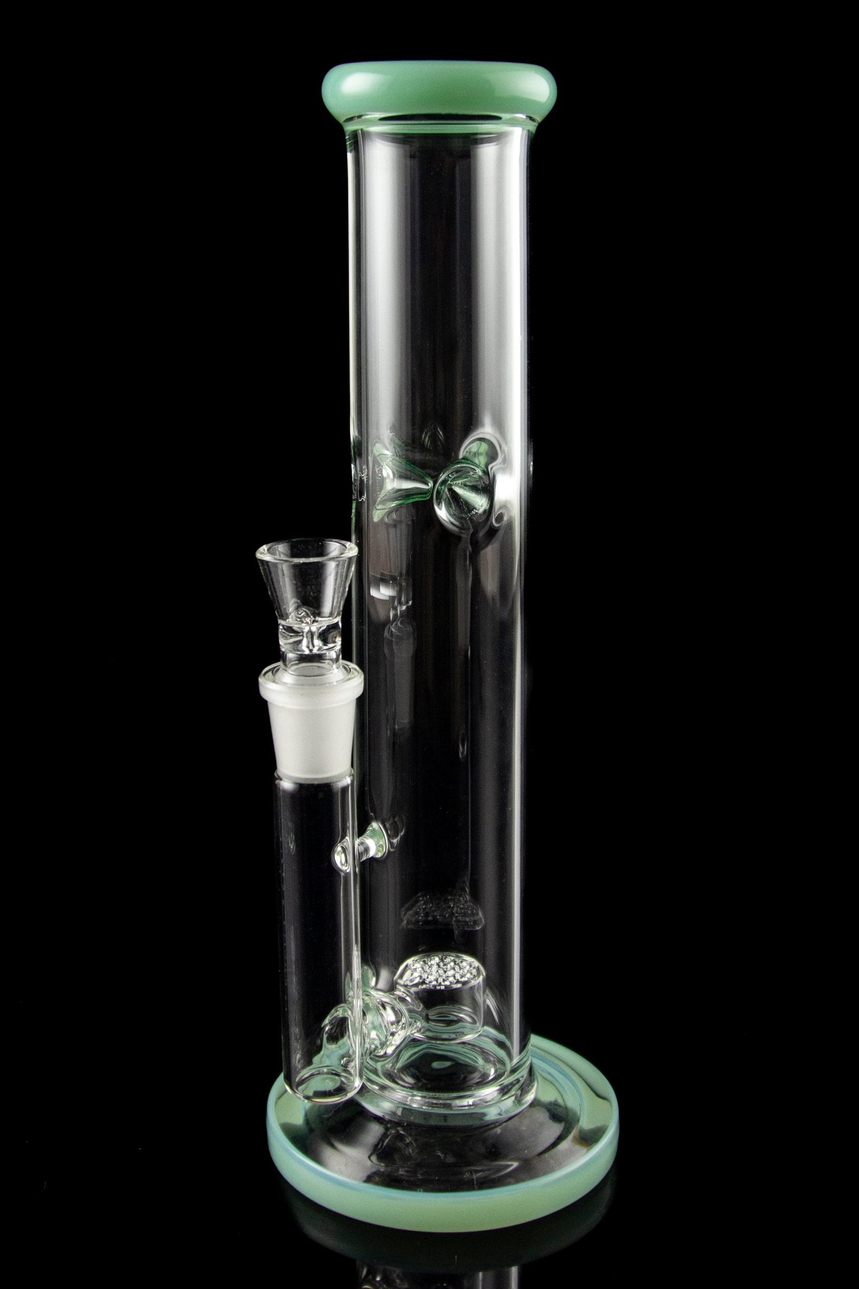 The ""Flower of Life"" Straight Tube Bong with Ice Catcher