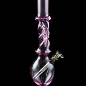 The ""Squid"" Color Swirl Twisted Neck Water Bong