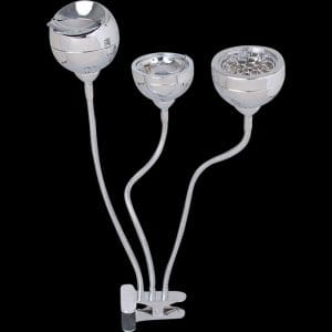Three Head Adjustable Clip-On Metal Ashtray