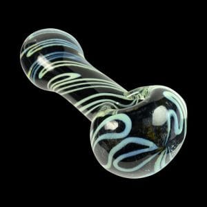 UPC Inside-Out Spoon Pipe with Black Frit and Slyme Cane