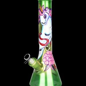Unicorn Glow Beaker Water Pipe