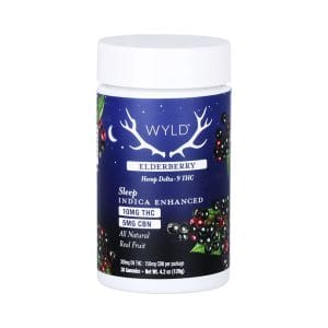 WYLD D9 Blend Gummies - Elderberry 2:1 D9 & CBN / 30pc