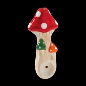 Wacky Bowlz Tri Mushroom Ceramic Pipe