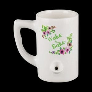 Wake and Bake ""Floral"" Mug Pipe