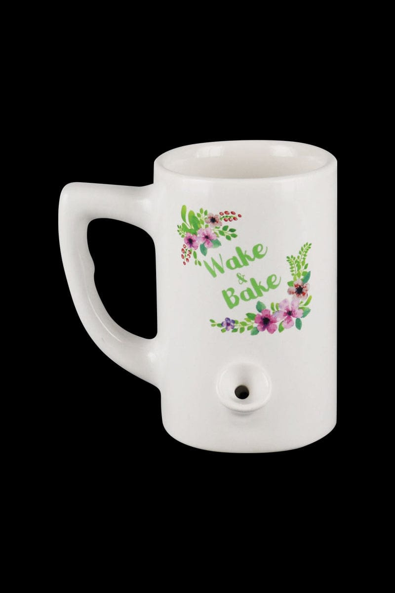 Wake and Bake ""Floral"" Mug Pipe