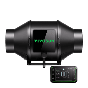 AeroZesh G4 Inline Fan 4¡å with E42A Temp. Humidity WiFi Controller, PWM-Controlled EC Fan for Grow Tent Ventilation