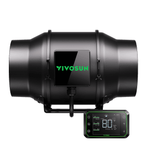 AeroZesh G6 Inline Fan 6¡å with E42A Temp. Humidity WiFi Controller, PWM-Controlled EC Fan for Grow Tent Ventilation