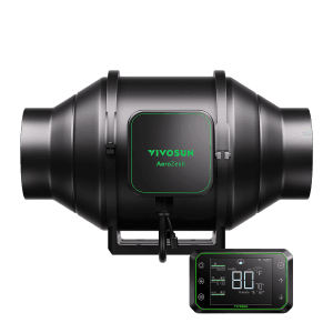 AeroZesh S4 Smart Inline Duct Fan, Quiet 4" 208 CFM Ventilation Exhaust Fan with GrowHub E42A WiFi-Controller