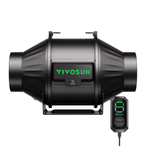 AeroZesh T4 Inline Fan 4¡å with E12 Speed Controller, PWM-Controlled EC Fan for Grow Tent Ventilation