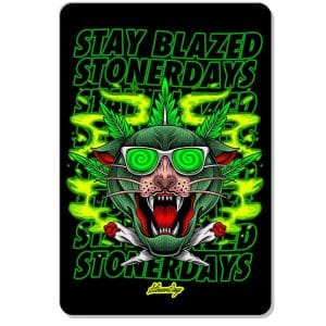 Stonerdays Rectangular Dab Mats - Greenz Panther