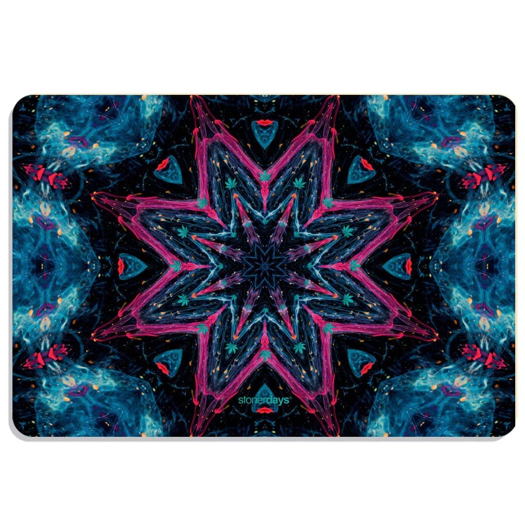 Stonerdays Rectangular Dab Mats - Neon Star
