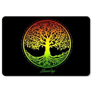 Stonerdays Rectangular Dab Mats - Tree of Life Rasta