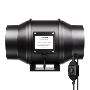 T6 6 Inch 390 CFM Inline Duct Fan with Variable Speed Controller HVAC Blower for Ventilation