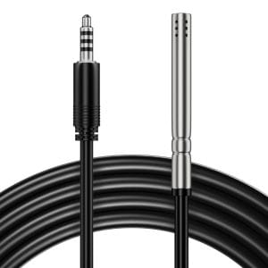 Temperature & Humidity Sensor Probe, Waterproof Stainless Steel Environmental Monitoring Probe for GrowHub Controller E42/E42A, AeroLab THB1/THB1S, 12