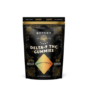 Mixed variety Delta-9 THC gummies package