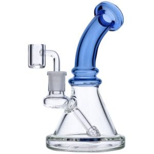 7" Mini Bent Neck Bong - Blue