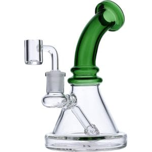 7" Mini Bent Neck Bong - Green