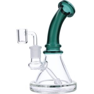 7" Mini Bent Neck Bong - Teal