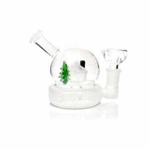 Cozy Cabin Snow Globe Mini Bong