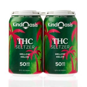Delta 9 THC Seltzer 4 Pack - 50mg - Mellow Melon