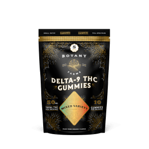 Mixed variety Delta-9 THC gummies package