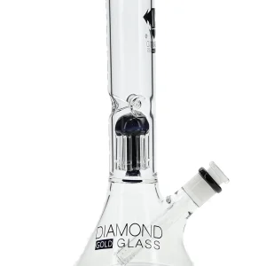 11" Clear Mansion Showerhead Beaker Bong by Diamond Glass