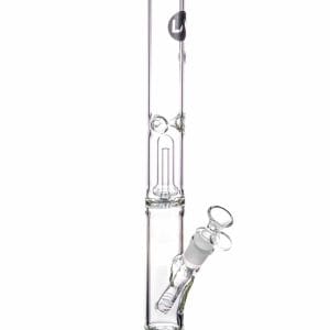 12" Clear Single UFO Showerhead Perc Straight Tube